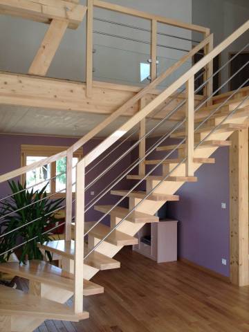 Escalier limon central