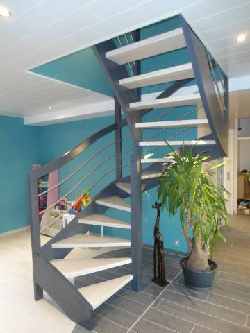 Escalier double limon