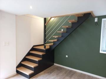 Escalier quart tournant en chêne