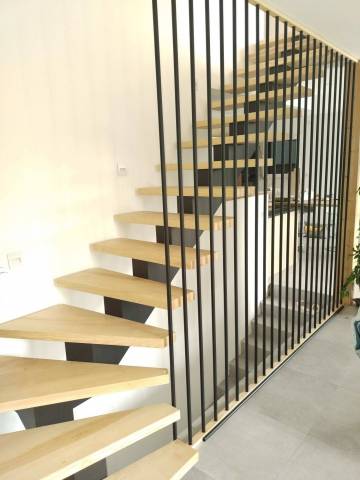 Escalier sur mesure limon central