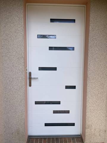 Porte d'entrée bois-aluminium